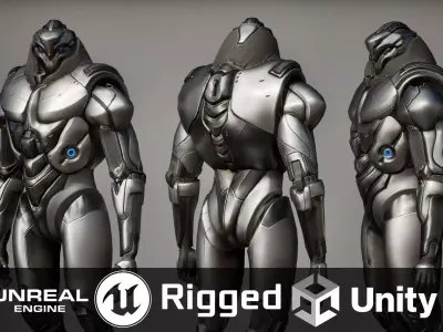 Robot 9 Low-poly 3D model