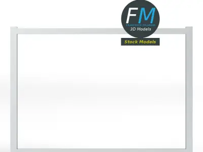 Glass railing module 2 3D model