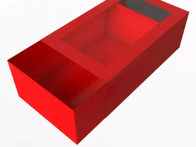 Red Cakebox Low-poly 3D model