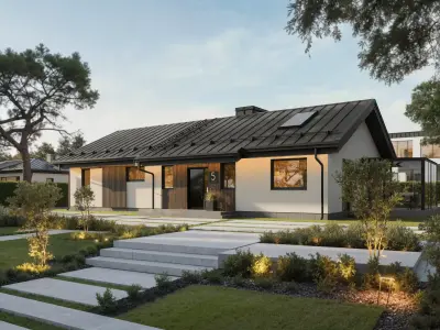 Modern Contemporary House  3D Model - 2 Versions 3D model