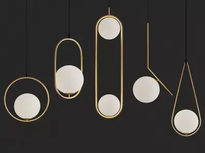 Erbana chandeleir 3d model Low-poly 3D model