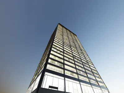 corp office building Free low-poly 3D model