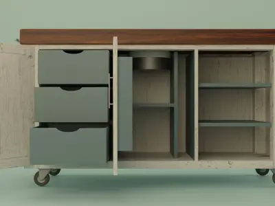 Entertainment Cabinet 3D model