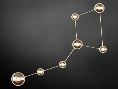 Constellation Ursa Minor Ceiling Sconce 3D model