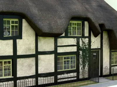Thatched Tudor Cottage 3D model