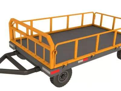 Airport Luggage Trolley 3D model buy