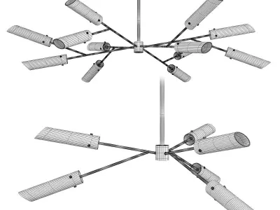 HIGH LINE CHANDELIER Low-poly 3D model