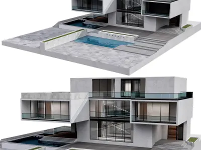 MODERN HOUSE NO12 A 3D model