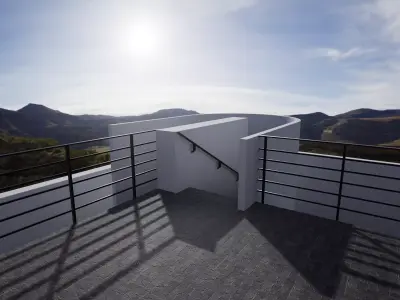 UE4 Scene - Contemporary House VR Low-poly 3D model