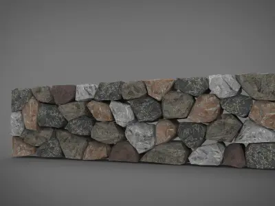 stone wall 3D print model