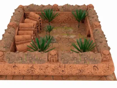 Old Arab City Low-poly 3D model