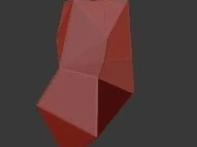 Untitled geometric pendant light made of glass and metal 3D model