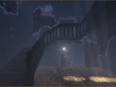 Old Abandoned Horror House Low-poly 3D model