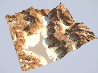 Detailed Canyon Model 2 3D model