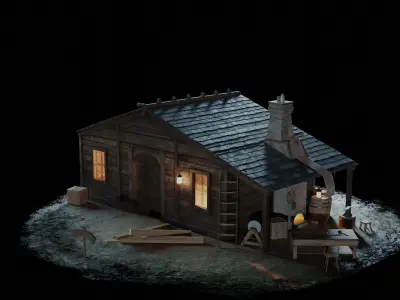 Old Blacksmith House 3D model