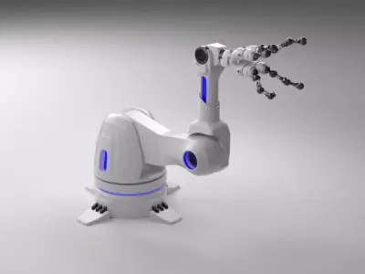 Robotic Arm Rigged 3D model