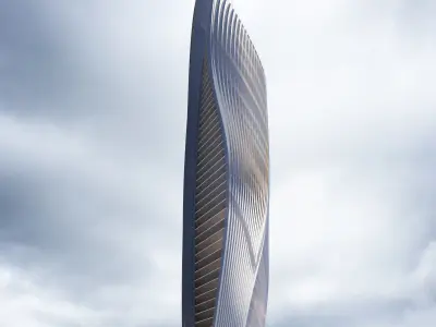 Aesthetic Skyscraper 3D model