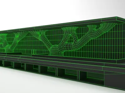 Qatar National Convention Center QNCC Low-poly 3D model