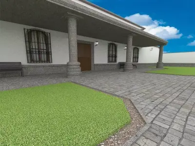 Traditional Mexican House Low-poly 3D model