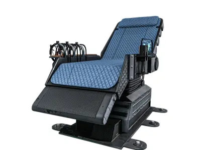 Sci-fi Medical Lab Chair Low-poly 3D model