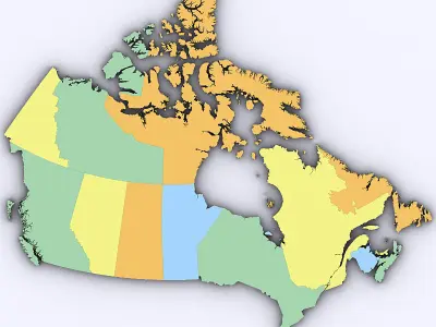 Map of Canada 3D model
