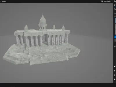 Aries Temple Low-poly 3D model
