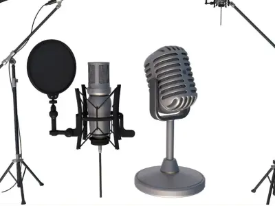 Microphone collection 2 3D model