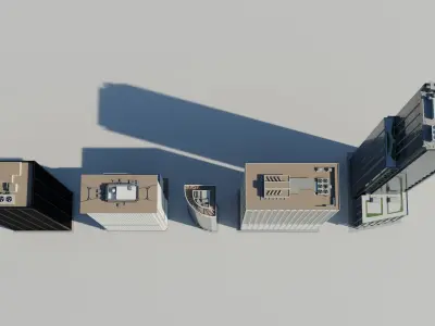 NYC tall skyscrapers Low-poly 3D model