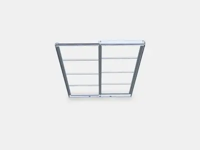 PAX Pair of sliding door frames w rail Low-poly 3D model