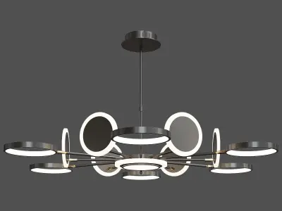 Circles Chandelier  Low-poly 3D model