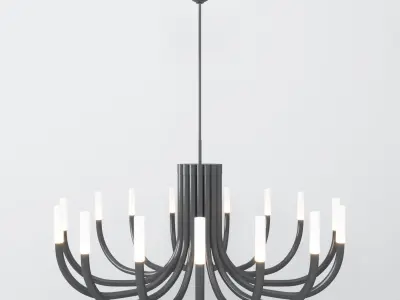 Rousseau Large Oval Chandelier by Kelly Wearstler 3D model