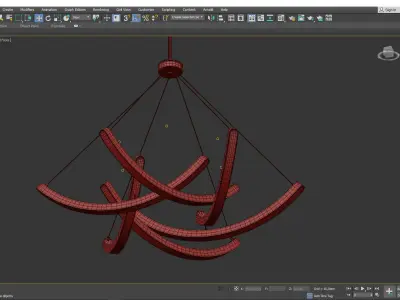 Swing Time LED Pendant Light Low-poly 3D model