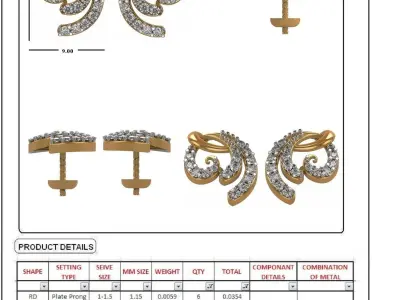 Earrings  3D print model buy