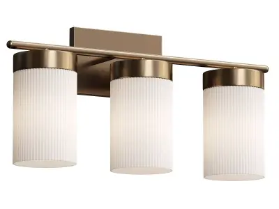 Light Vanity Lighte with Round Ribbed 3D model