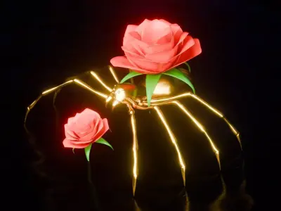 Abstract Spider Scene 3D model