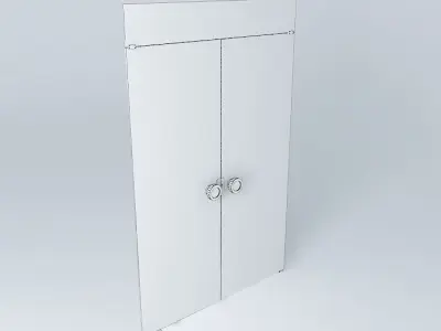 Glass door 2 sheets Free 3D model