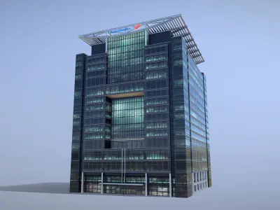 London 5 Canada Square Low-poly 3D model