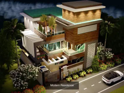 Residence Exterior 3D Model Pack