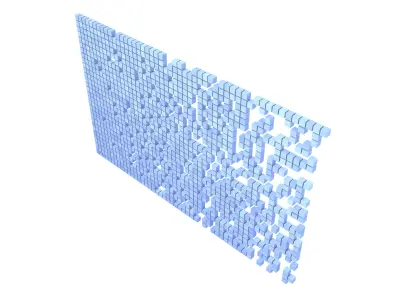 Pixel Composition Background v1 003 Low-poly 3D model