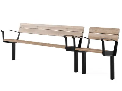Park benches Intervera by mmcite 3D model