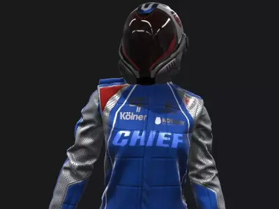 Chief Spacesuit Low-poly 3D model