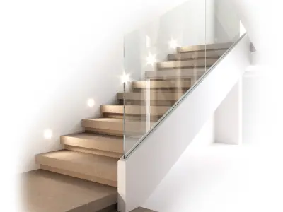 Modern interior stair 13 3D model