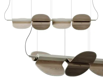 LZF OMMA S3 LED wood veneer pendant lamp Low-poly 3D model