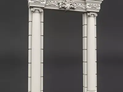 classic patterned door 03 3D model