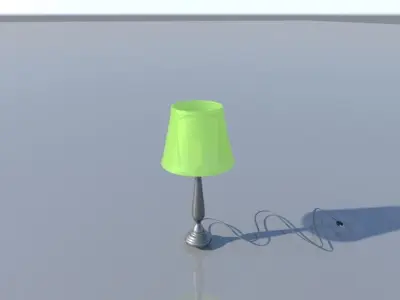 low poly lamp on table Low-poly 3D model