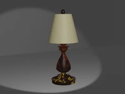 Floorlamp 3d model low poly  Low-poly 3D model
