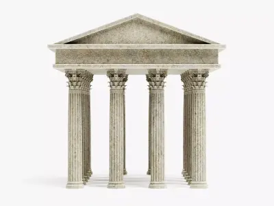Corinthian Temple - Ancient Classical Shrine Architecture  3D model
