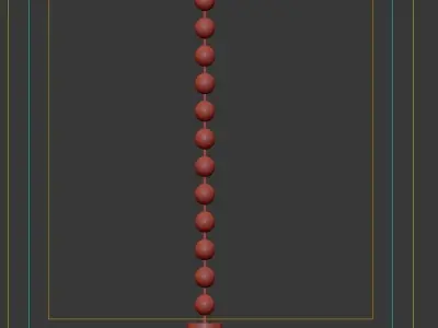 SIGNAL light fixture with gold ball and chain 3D model