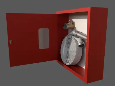 Fire hose cabinet 3D model