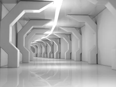 Sci Fi Tunnel 3D model 22